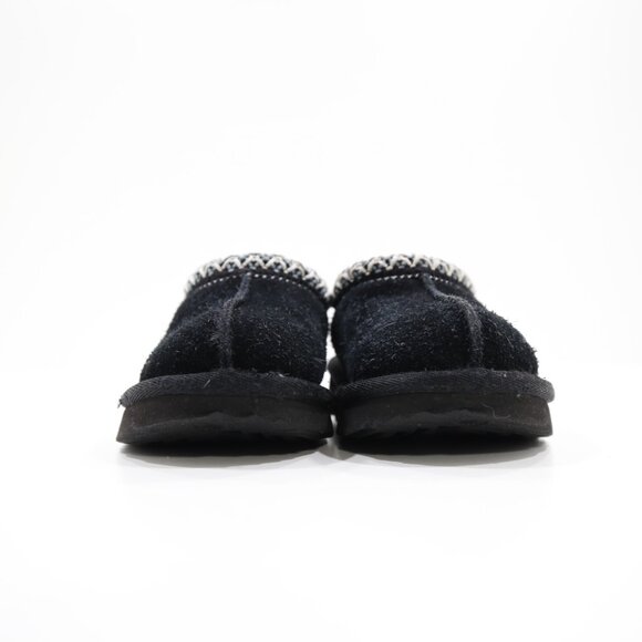 UGG Tasman Black Suede Leather Wool-Lined Slippers - Toddler 6 - Picture 2 of 7